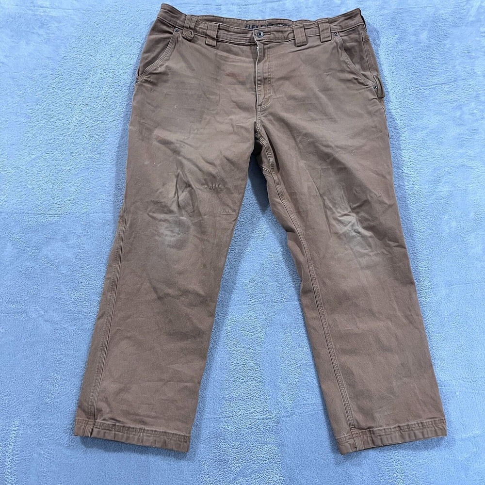 Duluth Trading Cargo Pants Mens 39x28* Relaxed Fit Flex Fire Hose Canvas Work